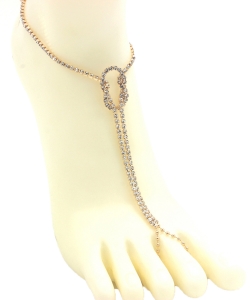 Rhinestone Simple Knotted Toering Anklet AN300044 GOLD